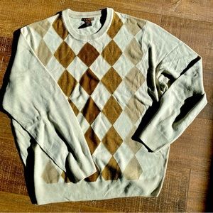 Dockers sweater. Size medium. Brown and cream plaid.